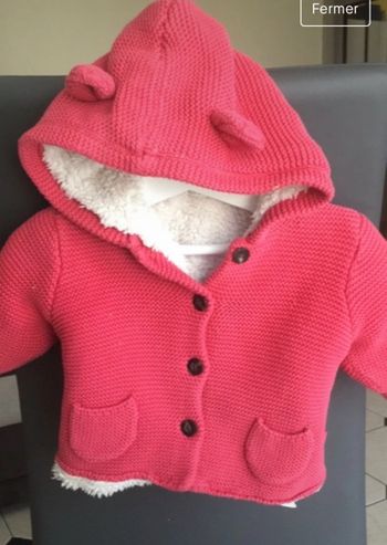 Manteau fourrée 6 mois
