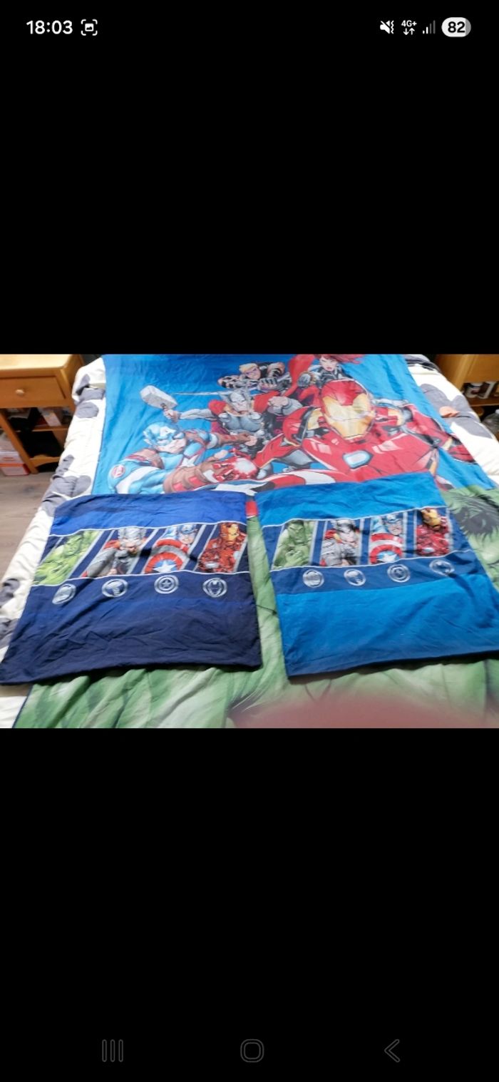 Parure housse de couette et tête d'oreiller - photo numéro 4