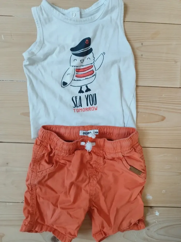 Ensemble été taille 18 mois