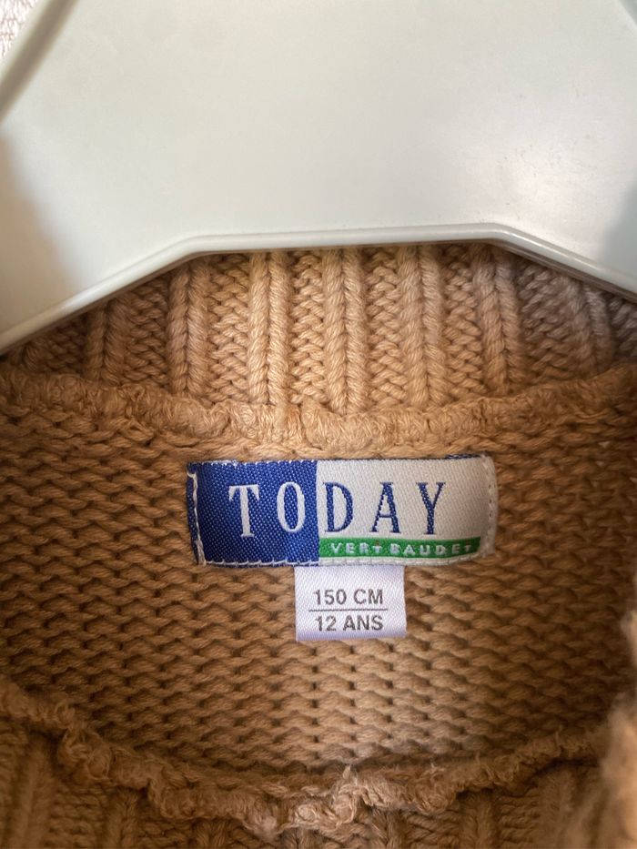 Pull beige coton go 12 ans Vert baudet - photo numéro 2