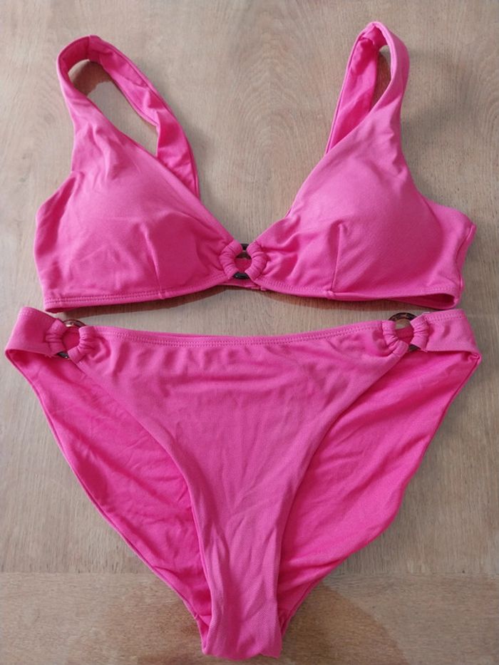 Maillot de bain rose fushia XXL 2 pièces