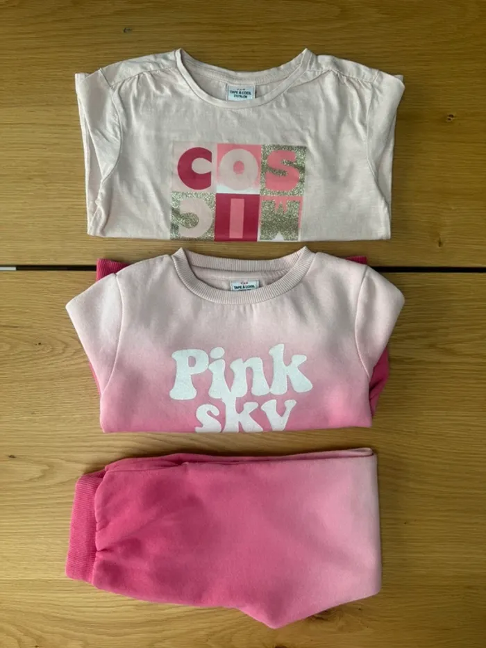Ensemble jogging 3 pièces dégradé de rose - Taille 3 Ans - photo numéro 20