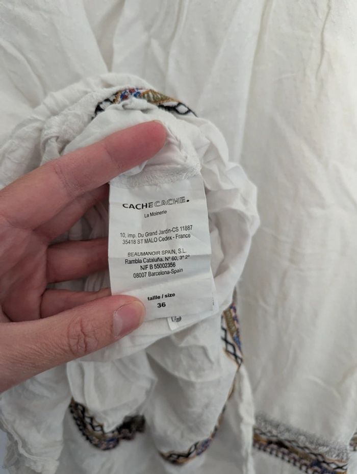 Robe blanche cache cache - photo numéro 4