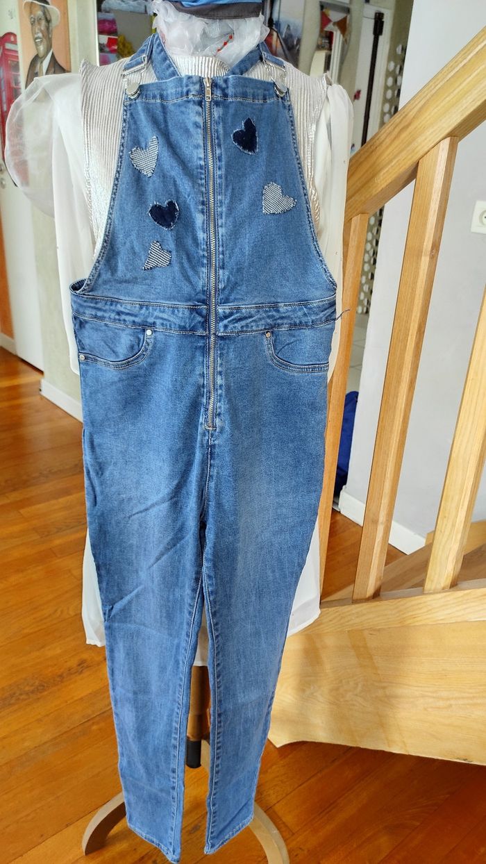 Salopette en jeans elasthane - photo numéro 1