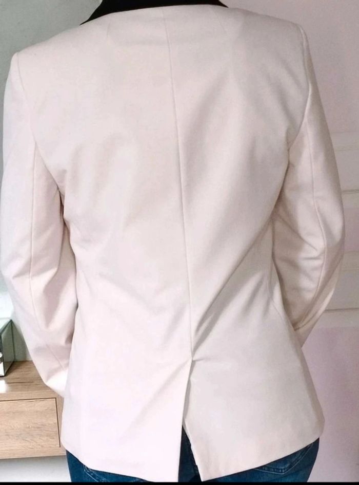 Veste blazer Rose poudré Noir - Naf Naf Vintage - 40 = 36 actuel - Comme Neuve - photo numéro 5