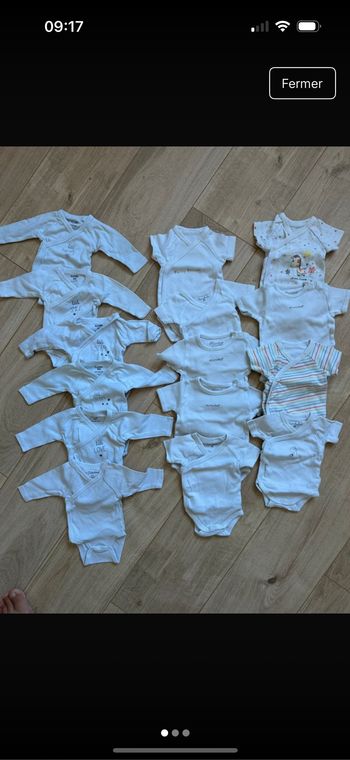 Lot de bodies naissance