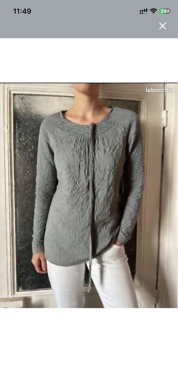 Tunique  gris rayé Banana Moin