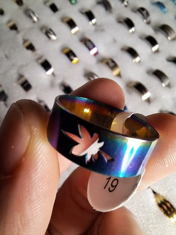 Bague acier inoxydable silhouette