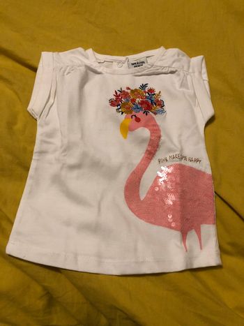 T shirt manches courtes fille 6 mois TAO