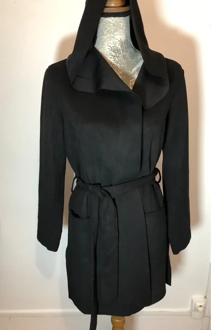 Manteau  noir Zara - photo numéro 2