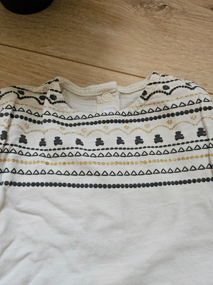 Tee shirt beige Lulu castagnette 6 mois Neuf 🌸 - photo numéro 5