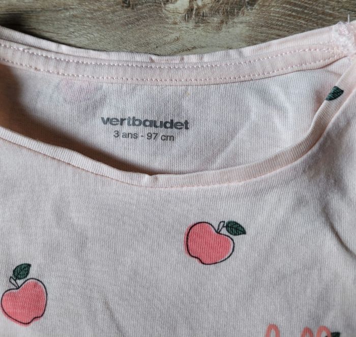 Pyjama léger motif pommes taille 3 ans - photo numéro 4