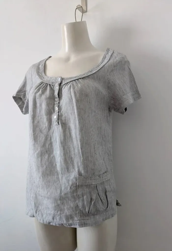 T-shirt 100% lin - Somewhere - taille 36 - photo numéro 2