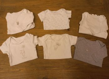 Lot de 6 bodies bébé fille – Taille 6 mois