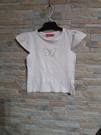 T-shirt blanc papillon Tissaia 4A
