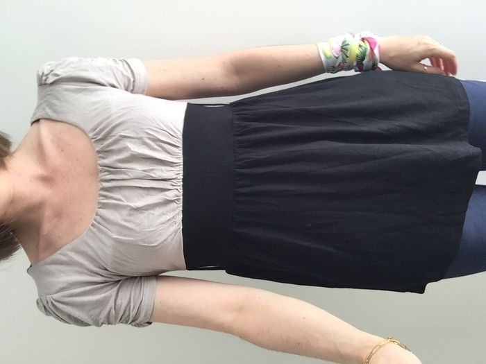 Tee shirt long bicolore