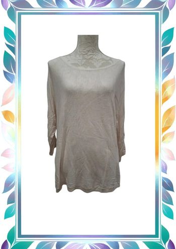 Pull blanc crème pailletés argenté etam taille L 40