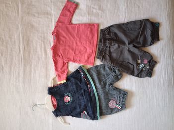 LOT 3 MOIS Combinaison jean Disney les Aristochats + pantalon