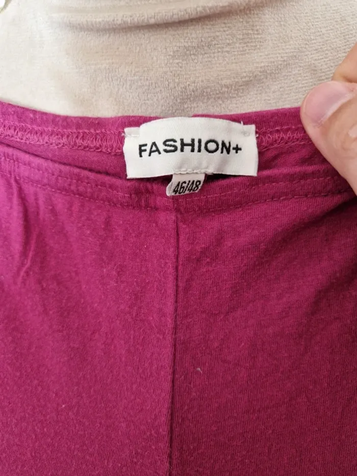 Leggings fashion+ couleur framboise taille 46 - photo numéro 3