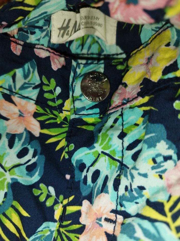 Short tropical fleurs feuilles oiseaux - photo numéro 6