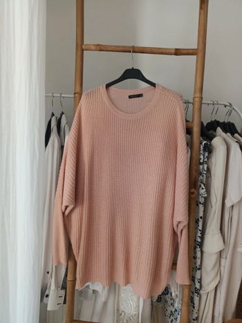 Pull ample en maille rose Bershka taille S
