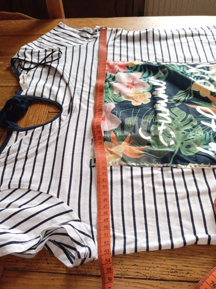 T-SHIRT marinière, taille L en 44 - photo numéro 6