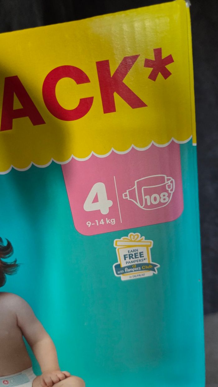 Couches pampers babydry taille 4 - photo numéro 2