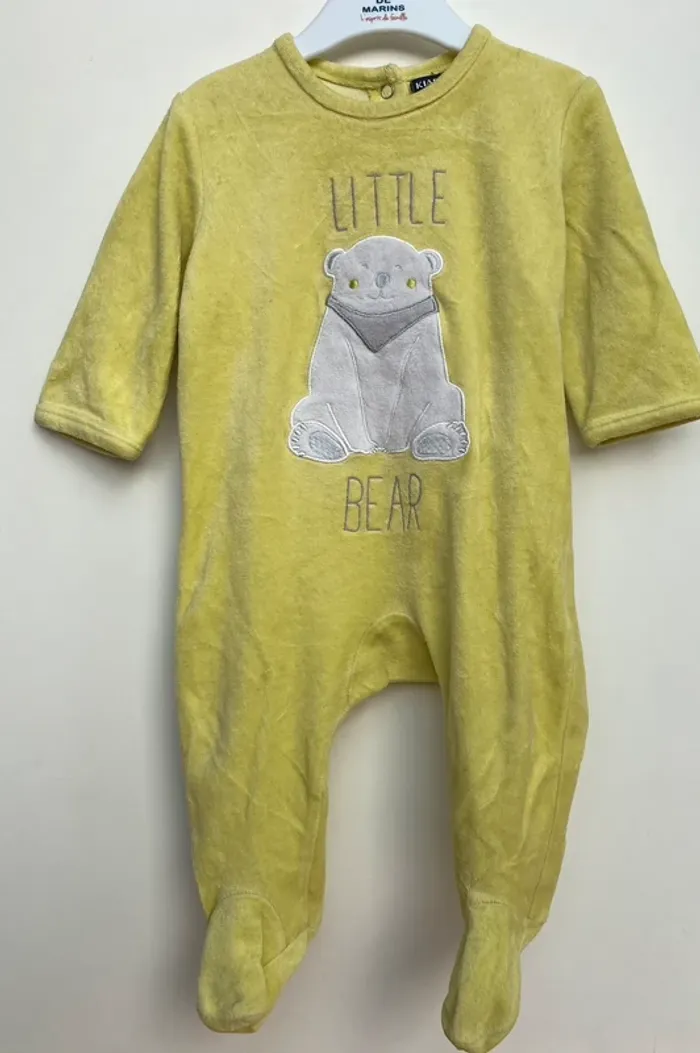 Lot 3 pyjamas velours et coton 1 pièce - photo numéro 6