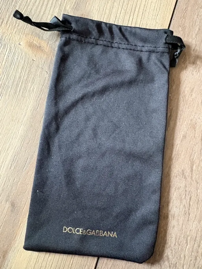 Étui lunettes tissu Dolce&Gabana noir