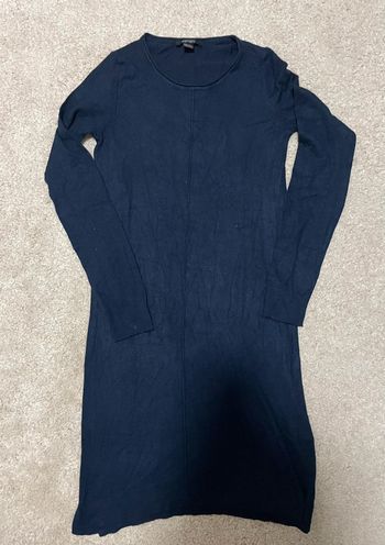 Robe Mi Longue Bleu Marine