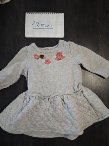 Robe molleton fleurs