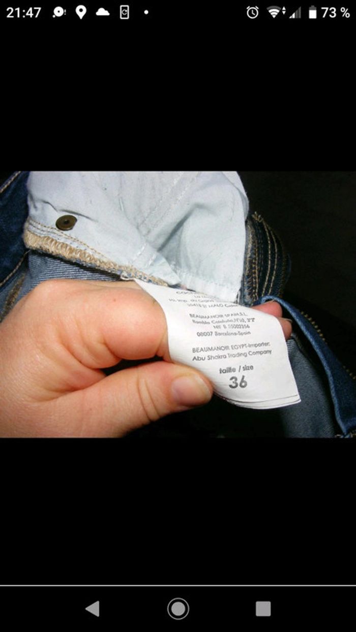 Superbe jeans brodé taille 36 cache cache - photo numéro 5