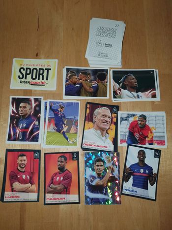 120 stickers au plus près des bleus 2022 panini intermarché