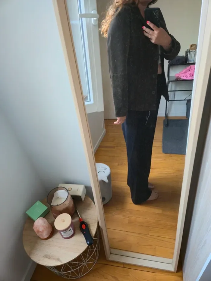 Veste marron cuir - photo numéro 5