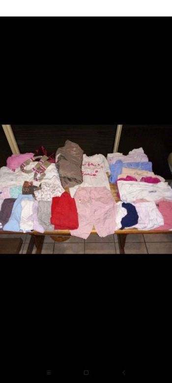 Lot de 46 vêtements 12 mois fille