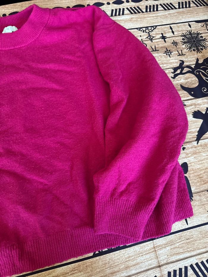Pull rose fuchsia femme - photo numéro 3