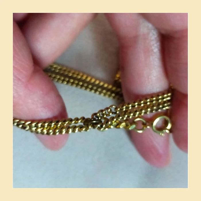 Bracelet vintage doré triple rangs - photo numéro 16