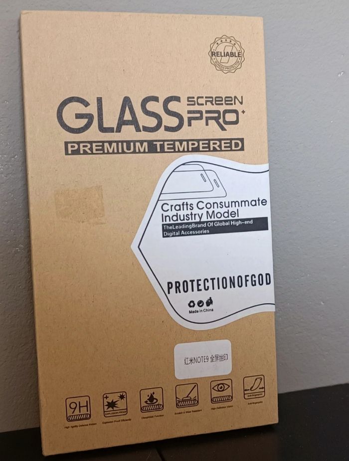 Protection d'écran Redmi note 9