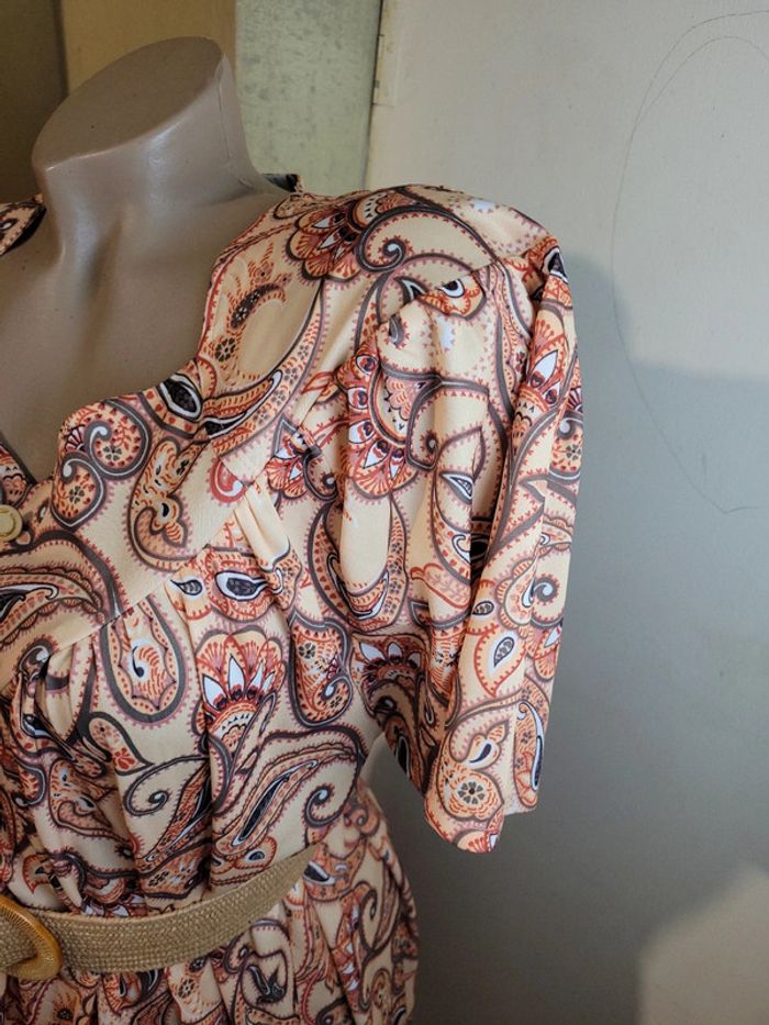 Robe tunique, Daxon, beige orange - photo numéro 3