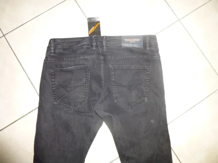 pantalon jean noir slim TANDEM taille 42 W33 taille basse - photo numéro 5