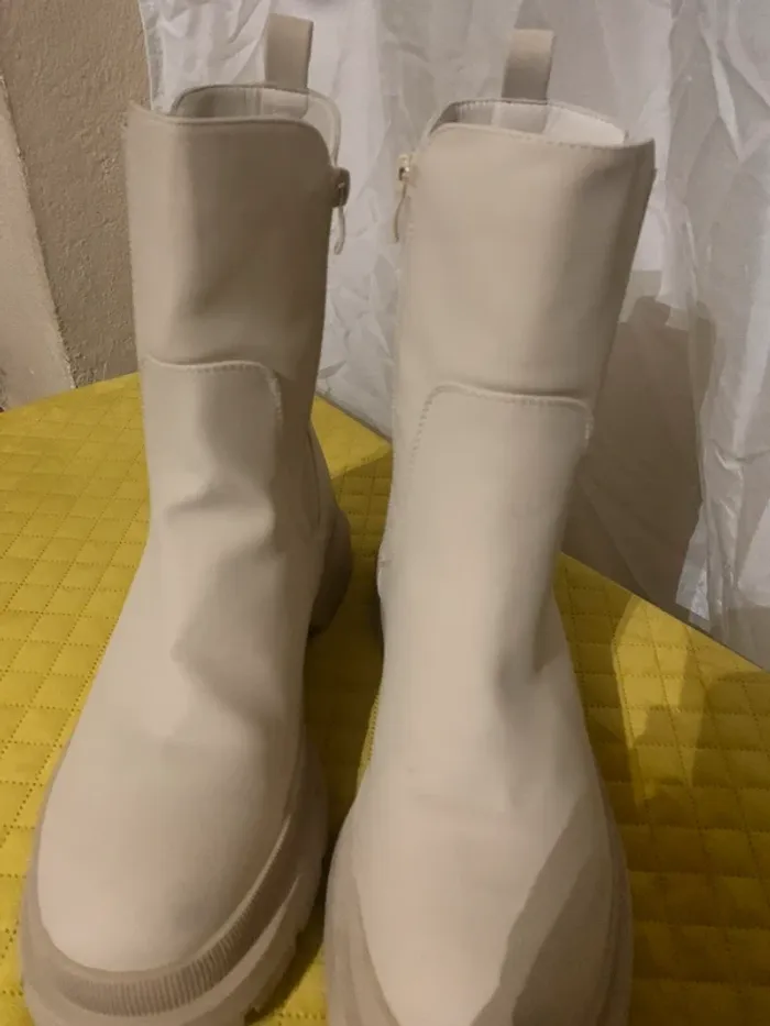 Bottines Merey Scott taille 41 crème très bon état - photo numéro 3