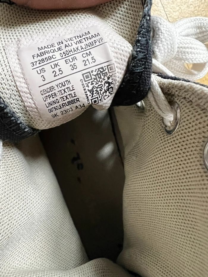 Converse noir 35 bon état avec ses imperfections - photo numéro 6