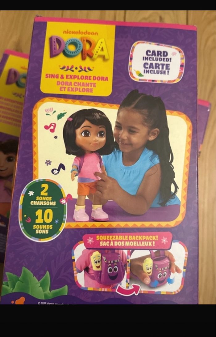 Lot poupée poupon dora + sac à dos - photo numéro 10