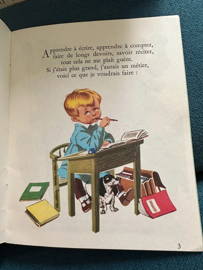 1975 Livre ancien Si j’étais métiers Pierre Probst auteur Caroline Hachette Petite Fleur album - photo numéro 6