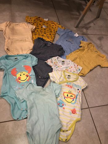 Lot bodys 6mois mc