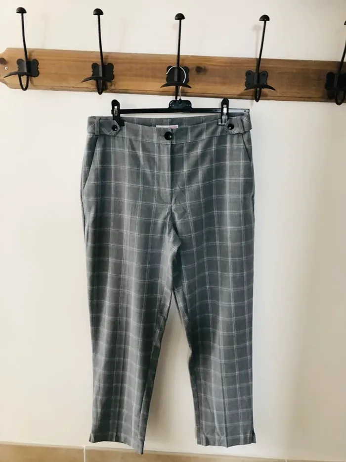 Pantalon à carreaux Taille 42 - photo numéro 2