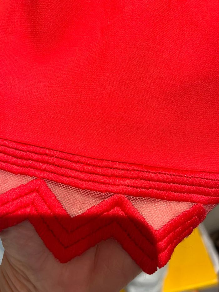 Robe Gala Rouge, dentelle, voile, Copcopine, taille 36 - photo numéro 10