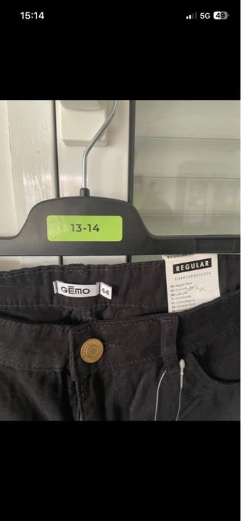 Pantalon regular noir