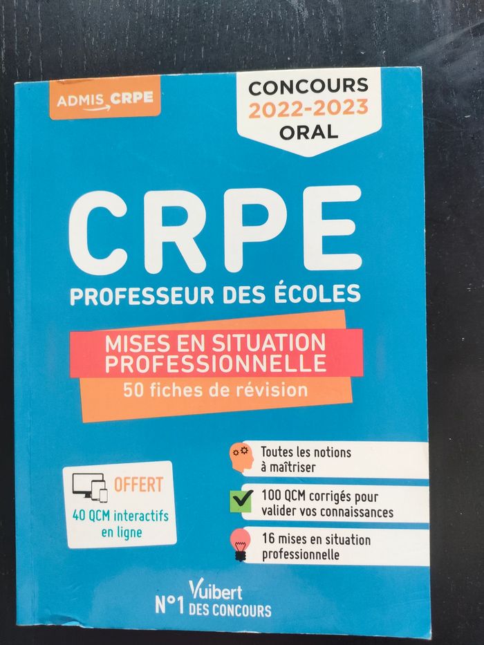 Annales Admis CRPE mise en situation professionnelle