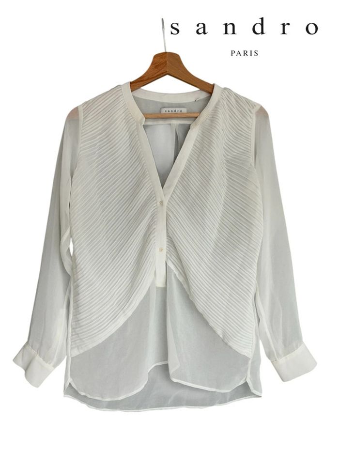 Chemise femme transparente blanche Sandro taille 1 en parfait état